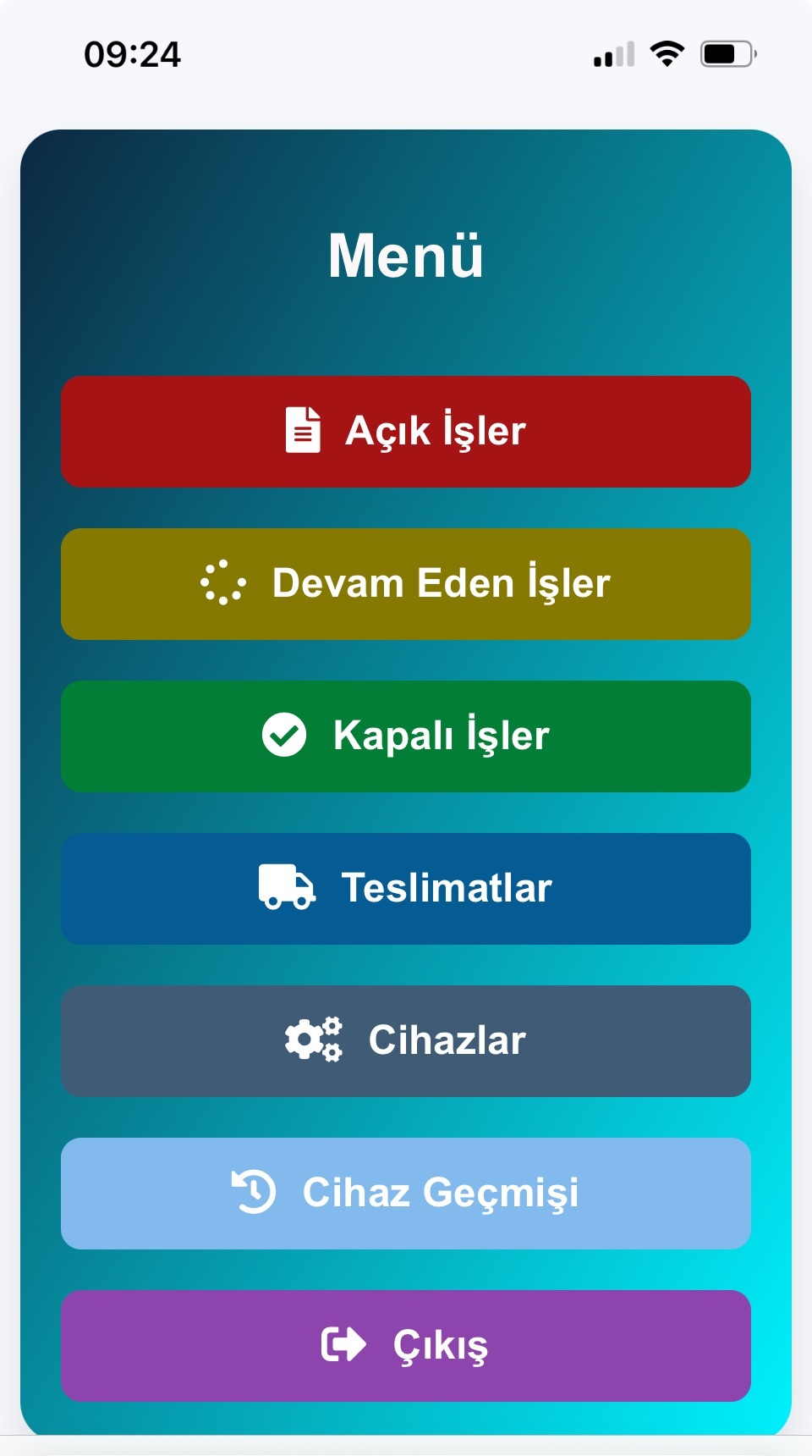 PSS mobil arayüz